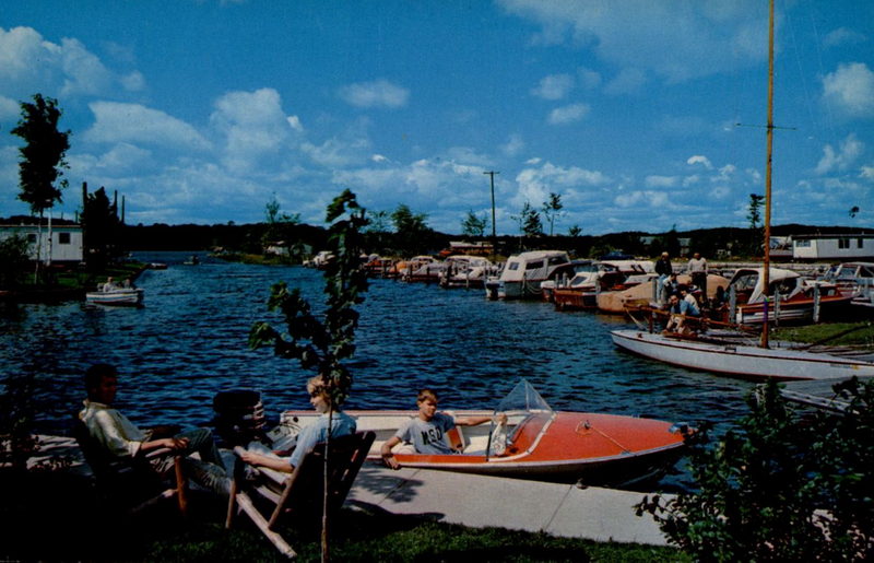 Tamarac Village (Tamarac Harbor and Trailer Park) - Vintage Postcard (newer photo)